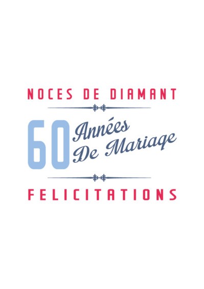 cadeau 60 ans de mariage - Noces de diamant - Bruxelles