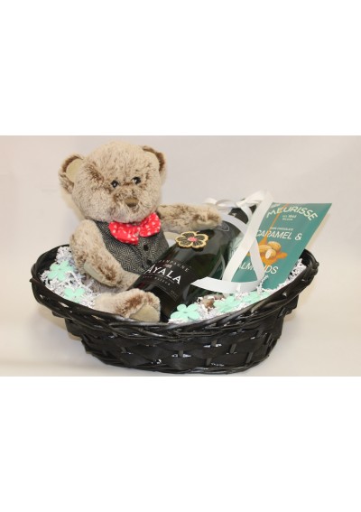 Birth gift basket - teddy bear