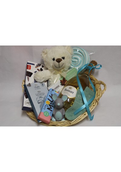 Birth boy gift basket - Belgian chocolates