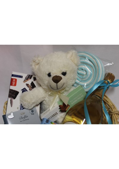 Birth boy gift basket - Belgian chocolates