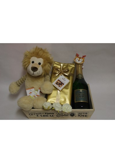 coffret cadeau naissance original vin champagne