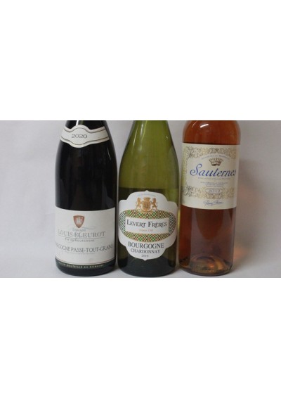 (3) Bourgogne 2020 -  Chardonnay 2019 - Sauternes 2012