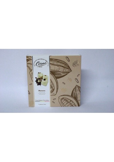 Ballotin van Pralines Manons witte Belgische chocolade Corné