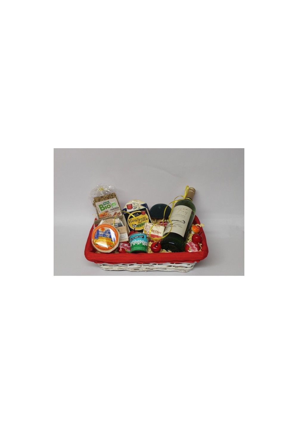 Fromages & vin blanc d'Afrique Sud - Panier cadeau fromage