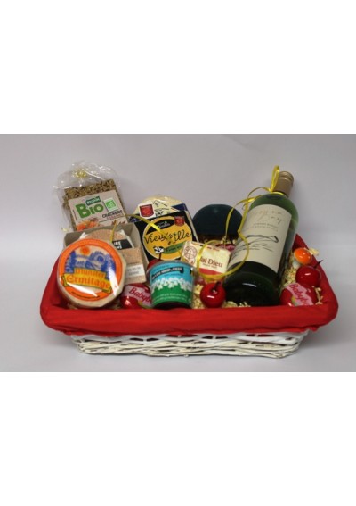 Fromages & vin blanc d'Afrique Sud - Panier cadeau fromage