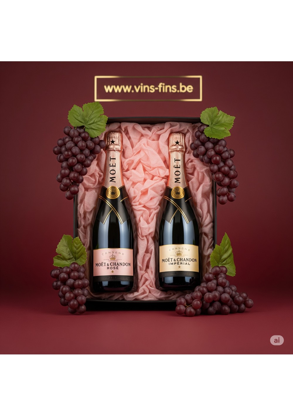 Coffret 2 bouteilles - Rosé & Brut Moët & Chandon