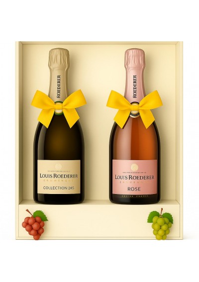 🥂 Cadeaubox - Champagne Louis Roederer – 2 Flessen Rosé & Brut (75cl)