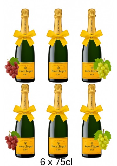 Boite-cadeau-de-6-bouteilles-de-Champagne-Veuve-Clicquot-brut-Carte-Jaune