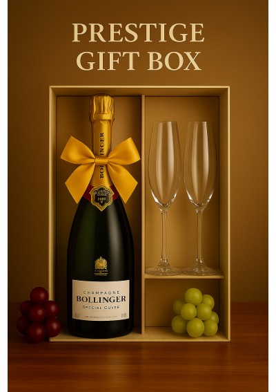 Coffret-Prestige-Bollinger-Brut-2-Flutes.jpg | Coffret prestige Bollinger Brut + 2 flûtes Belgique