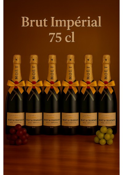 6-bouteilles-Moet-et-Chandon-Brut-75cl.jpg | Lot 6 bouteilles Moët & Chandon Brut Impérial 75cl