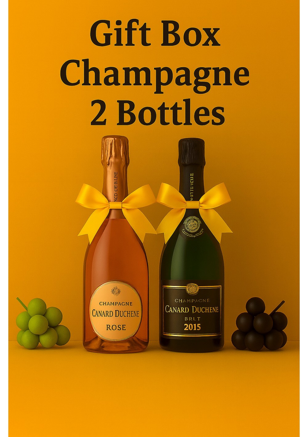 2-Bottle-Gift Box–Canard-Duchene-Rose-Brut-2015-75cl | Champagne Gift Box