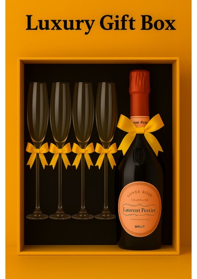 Champagne-Laurent-Perrier-Coffret-Cadeau-Rose-75cl-4-Flutes.jpg | Champagne Laurent-Perrier coffret cadeau Rosé 75cl