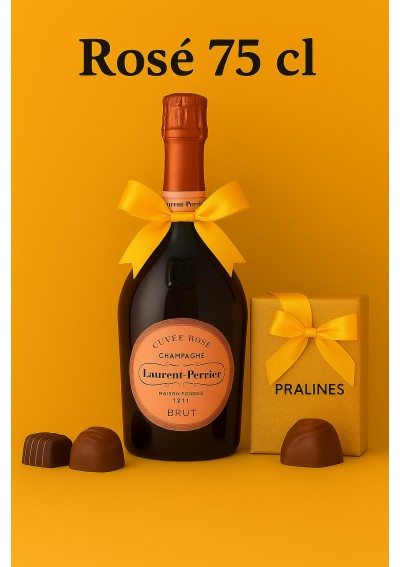 Champagne-Laurent-Perrier-Rose-75cl-Ballotin-Pralines-Leonidas-300g.jpg | Champagne Laurent-Perrier Rosé 75cl + pralines