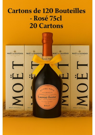 Champagne-Laurent-Perrier-Rose-20-Cartons-120-Bouteilles-75cl.jpg |Laurent-Perrier Rosé 20 cartons 120 bouteilles