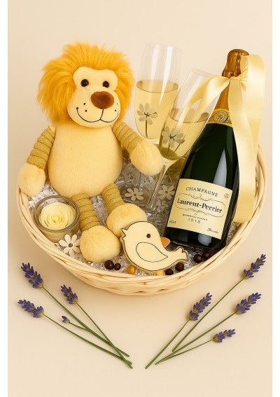panier-naissance-lion-champagne-02.jpg | panier naissance garçon fille lion champagne livraison Belgique Bruxelles