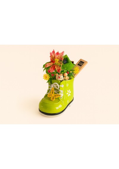 Panier-cadeau-Botte-en-céramique-04.jpg | Chaussure & Chocolats - Panier cadeau  anniversaire Belgique