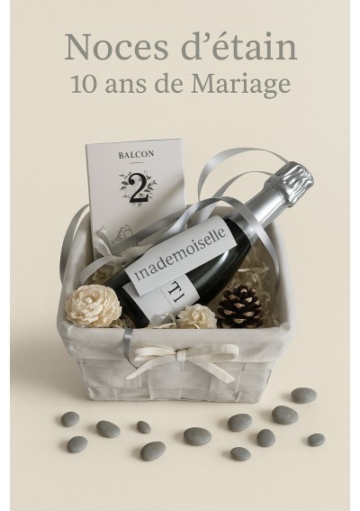 Noces d'étain - Panier cadeau