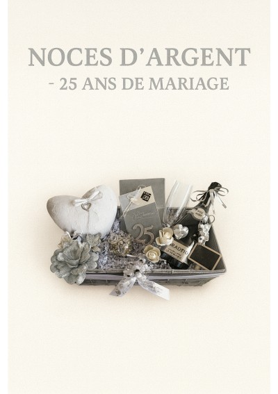 Noces d'Argent - Panier cadeau