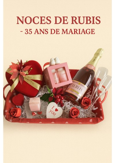 Noces de rubis -panier cadeau