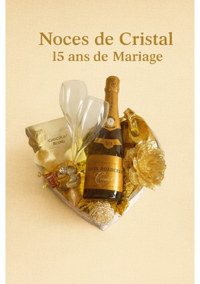 Noces de cristal - Panier cadeau