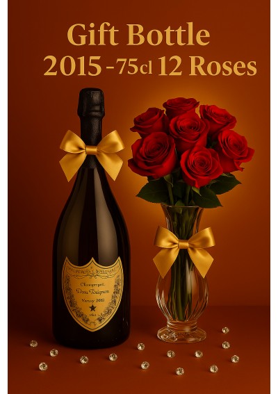 dom-perignon-2015-roses-vase-01.jpg | dom pérignon 2015 avec bouquet 12 roses et vase