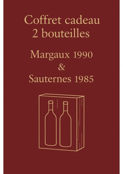 Coffret-Margaux-1990-Fargues-1985-2x75cl-01.jpg | Coffret 2 bouteilles — Margaux 1990 & Sauternes 1985