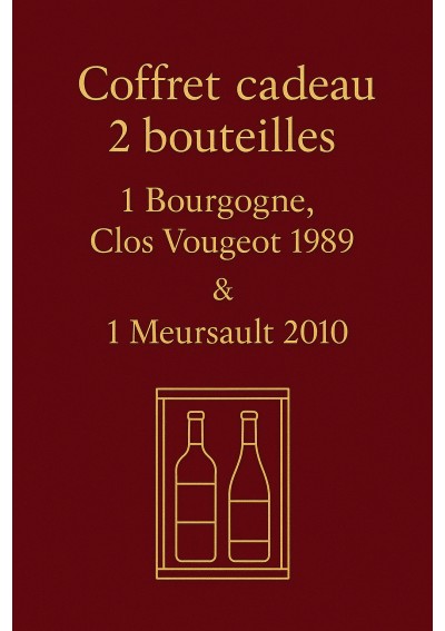 Coffret-2-Clos-Vougeot-1989-Meursault-2010-01.jpg | Coffret 2 bouteilles 1989-2010 — livraison Bruxelles & Belgique