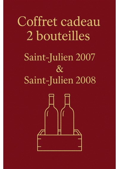 Coffret-2-Saint-Julien-2007-2008-01.jpg | Coffret 2 bouteilles 2007-2008 — livraison Bruxelles & Belgique