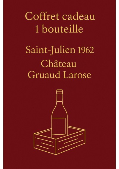Coffret-1-Gruaud-Larose-1962-Saint-Julien-01.jpg | Coffret 1 bouteille 1962 — livraison Bruxelles