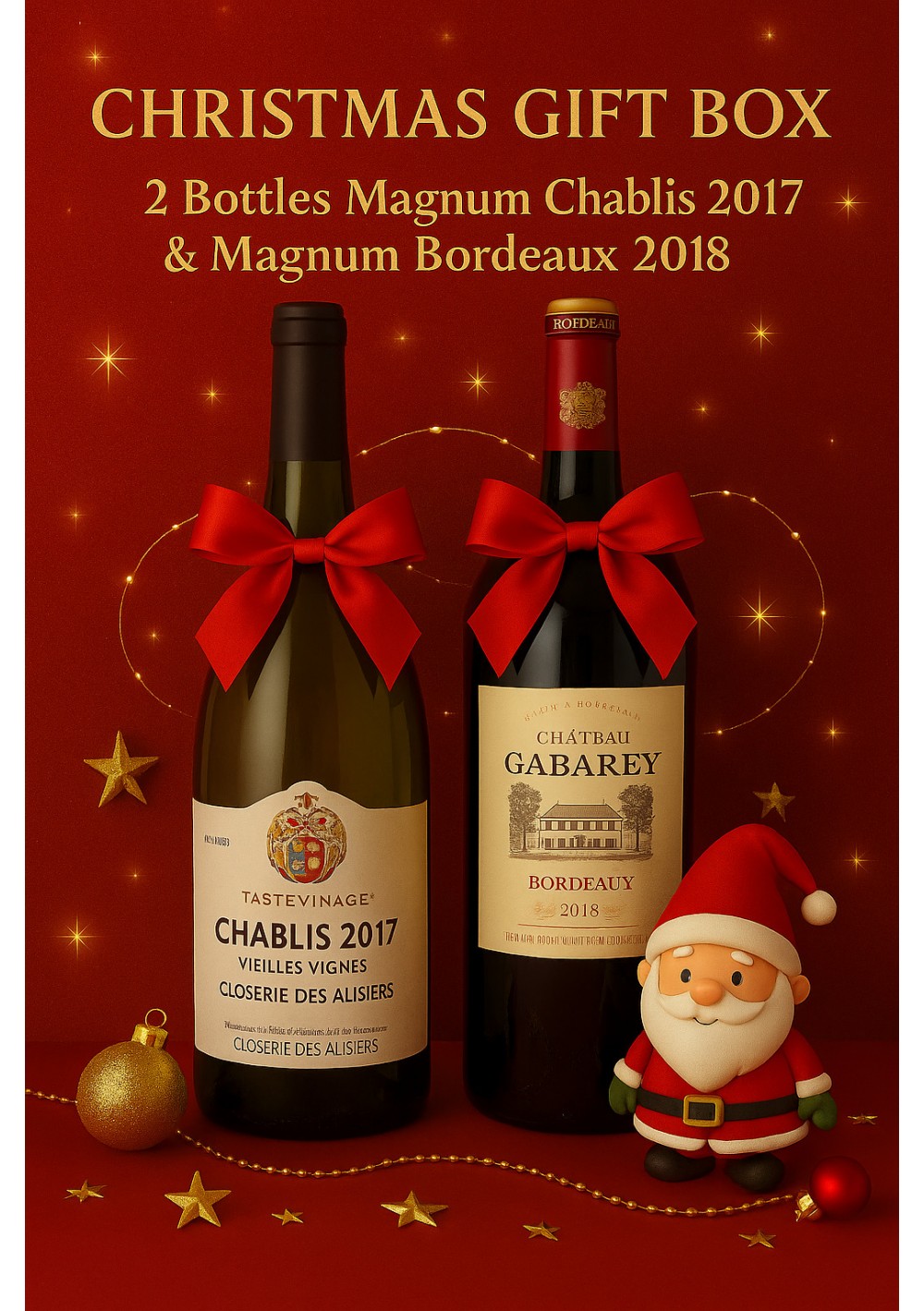 coffret-2-magnums-vin-noel-chablis-2017-bordeaux-2018-fr.jpg | Panier cadeau vin Noël 2 magnums, livraison Belgique 24h