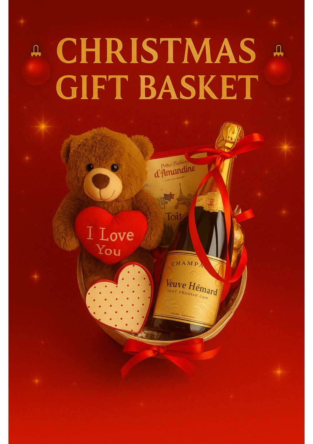 kerst-geschenkpakket-knuffelbeer-champagne-louis-journey-nl.jpg | Kerst geschenkmand knuffel & champagne, levering België 24u