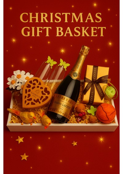 christmas-gift-basket-charles-lafitte-godiva-en.jpg | Premium Christmas champagne & praline gift basket Belgium