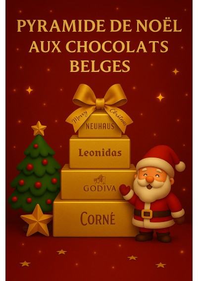 prestige-christmas-belgian-chocolate-pyramid-en.jpg | Christmas pyramid with Belgian chocolates Corné Godiva Leonidas Neuhaus