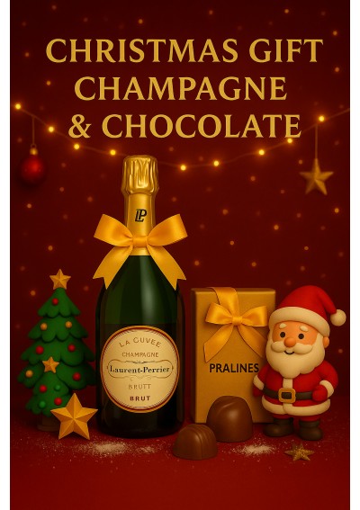 coffret-noel-champagne-laurent-perrier-truffes-noisettes-fr.jpg | Coffret Noël champagne Laurent-Perrier et truffes chocolat