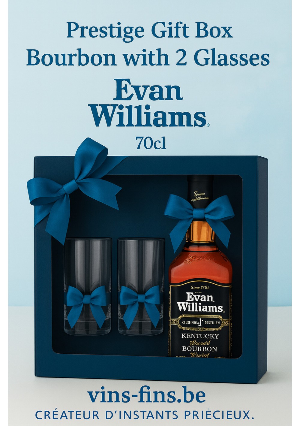 evan-williams-bourbon-coffret-2-verres-70cl-Belgique-FR.jpeg | Evan Williams bourbon coffret 2 verres 70cl Belgique