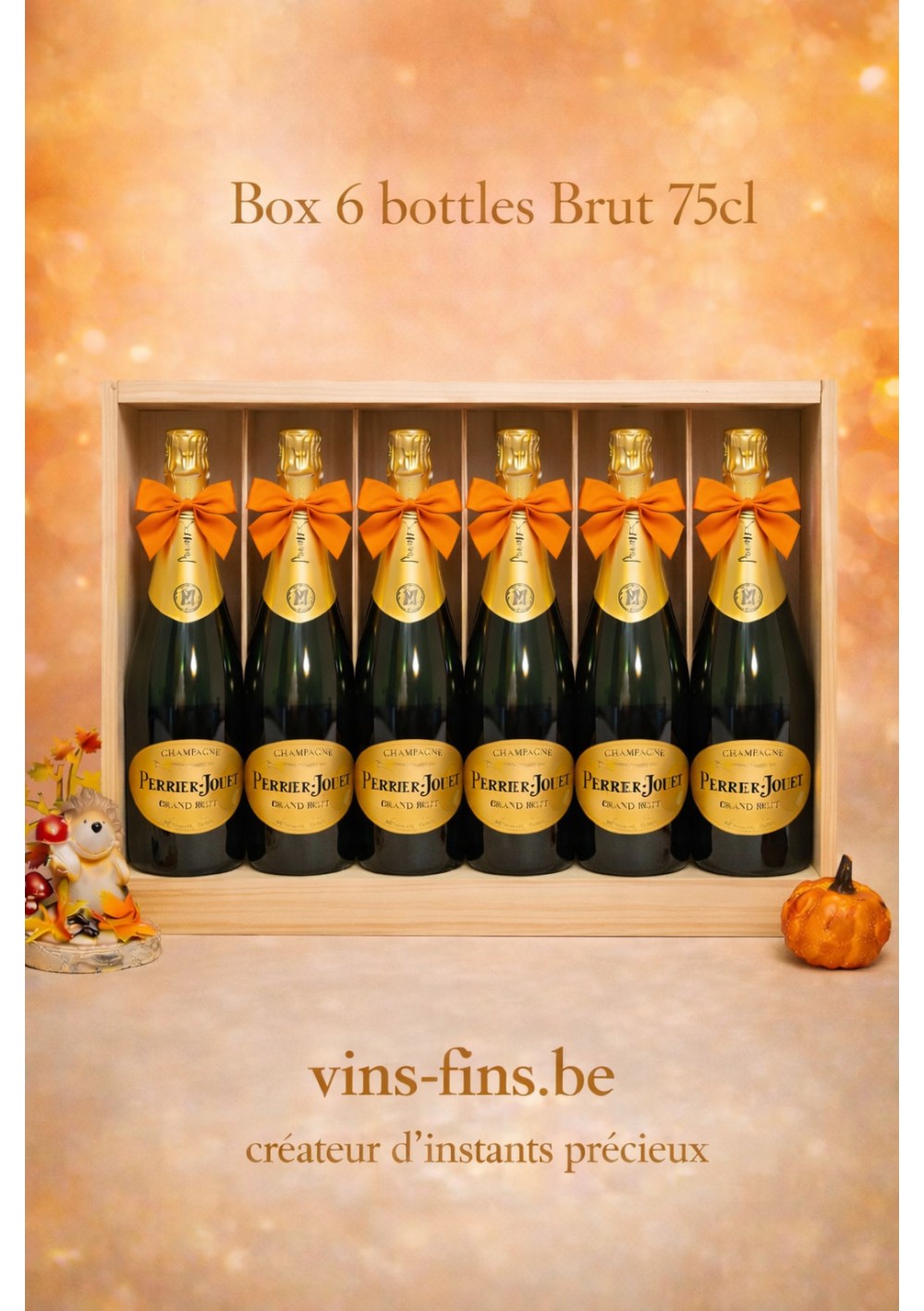 Champagne-Perrier-Jouet-Brut-Kist-6x75cl-NL.jpg | Perrier-Jouët Brut – Kist 6x75 cl – Brussel, België