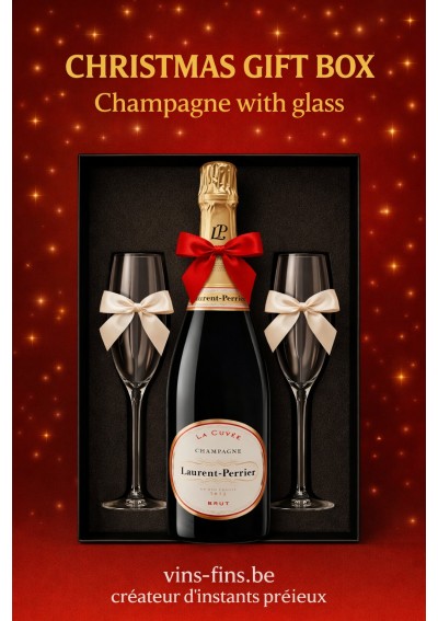coffret-noel-champagne-laurent-perrier-2-flutes-nl.jpg | Kerst geschenkbox Champagne Laurent-Perrier met 2 glazen