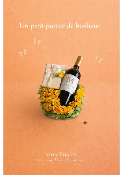 flower-basket-rose-bouquet-margaux-2019-leonidas-EN.jpg | Premium flower gift basket with Margaux 2019, Leonidas pralines, roses