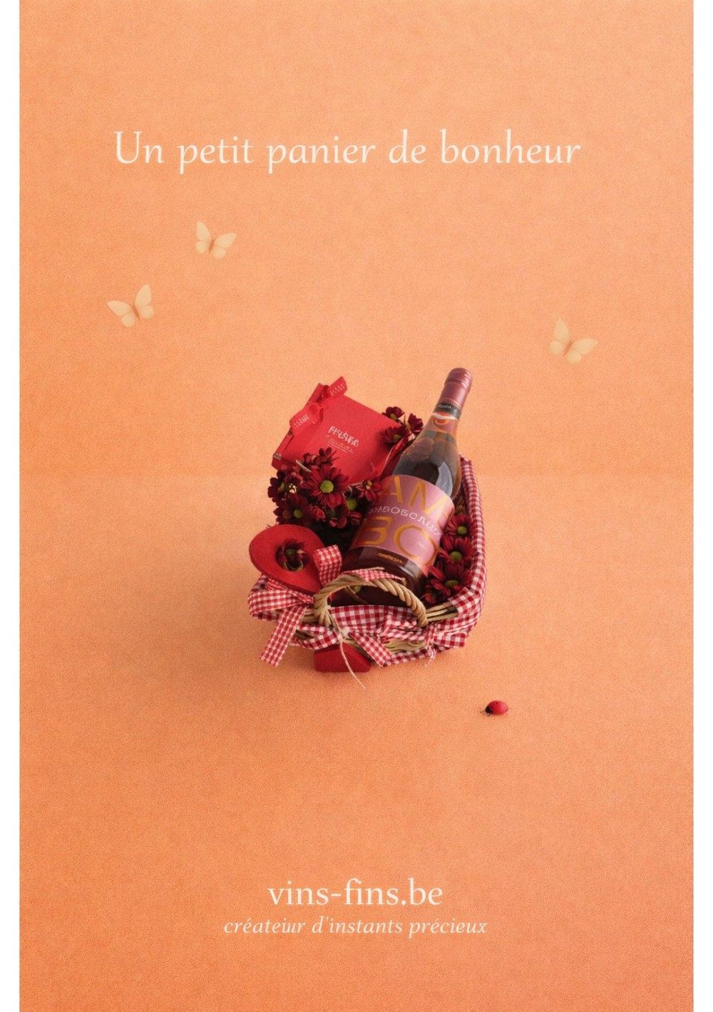 rose-petillant-panier-cadeau-amboscato-neuhaus-FR.jpg | Panier cadeau fleurs rouges avec pétillant rosé et pralines Neuhaus