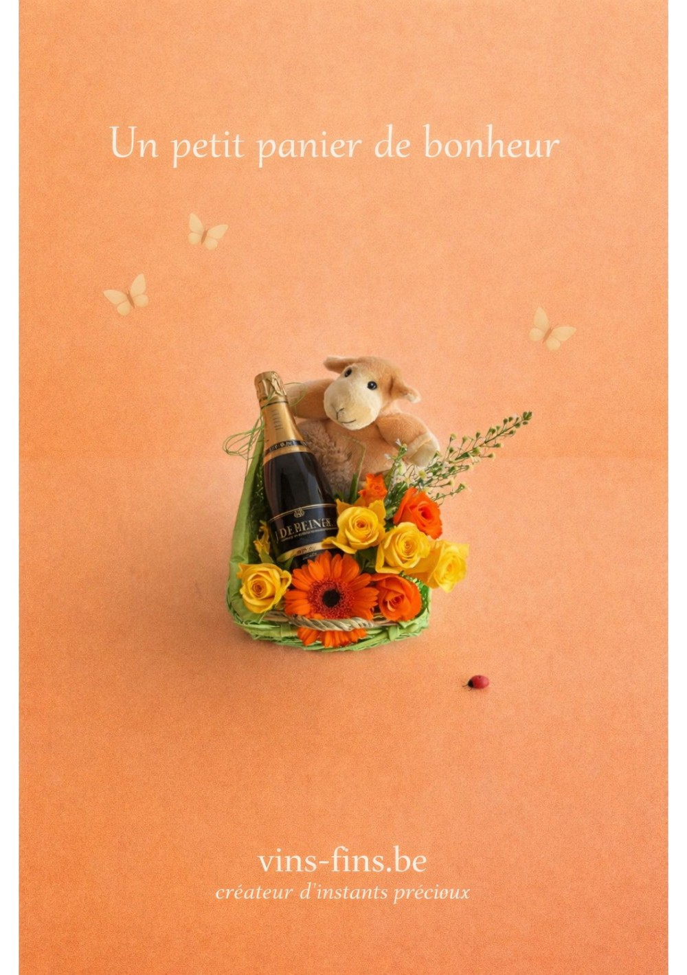 tender-champagne-roses-teddy-EN.jpg | Flower gift basket with Brut Champagne, seasonal roses and a teddy bear