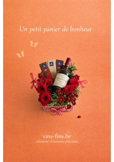 el-diablo-merlot-leonidas-NL.jpg | Bloemen geschenkmand met Chileense Merlot en Léonidas chocoladetabletten
