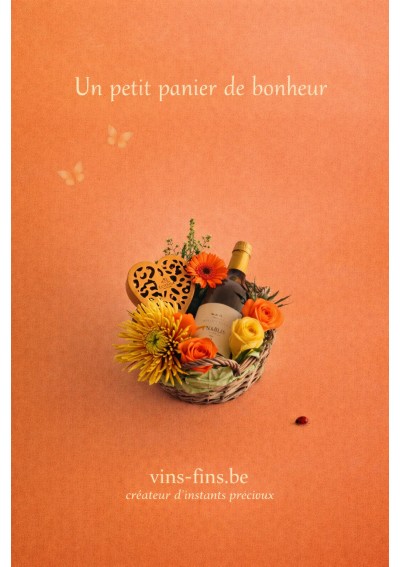 le-sommelier-saint-estephe-godiva-FR.jpg | Panier cadeau fleurs avec Saint-Estèphe 2019 et cœur de pralines Godiva