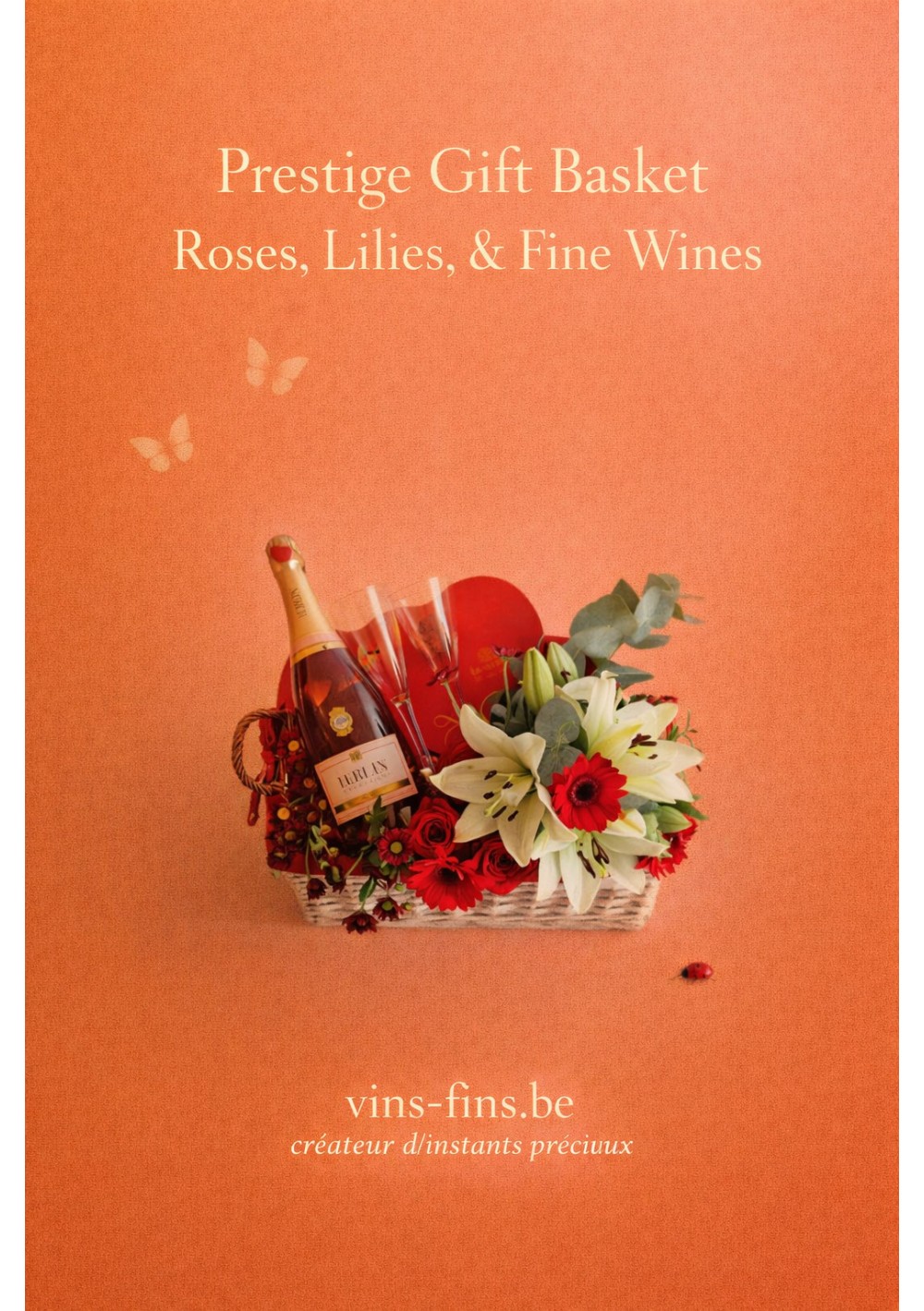 tapis-de-fleurs-clicquot-rose-leonidas-EN.jpg | Flower gift basket with Veuve Clicquot Rosé and Leonidas praline heart