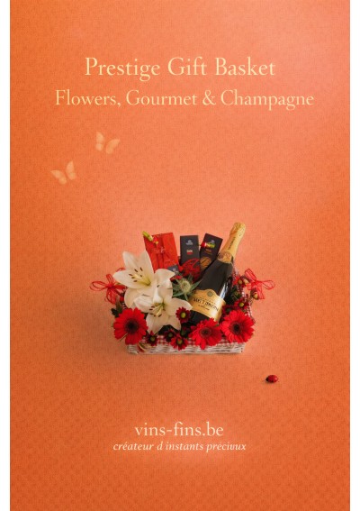 tendre-douceur-taittinger-leonidas-FR.jpg | Panier cadeau fleurs avec Champagne Taittinger et chocolats Léonidas