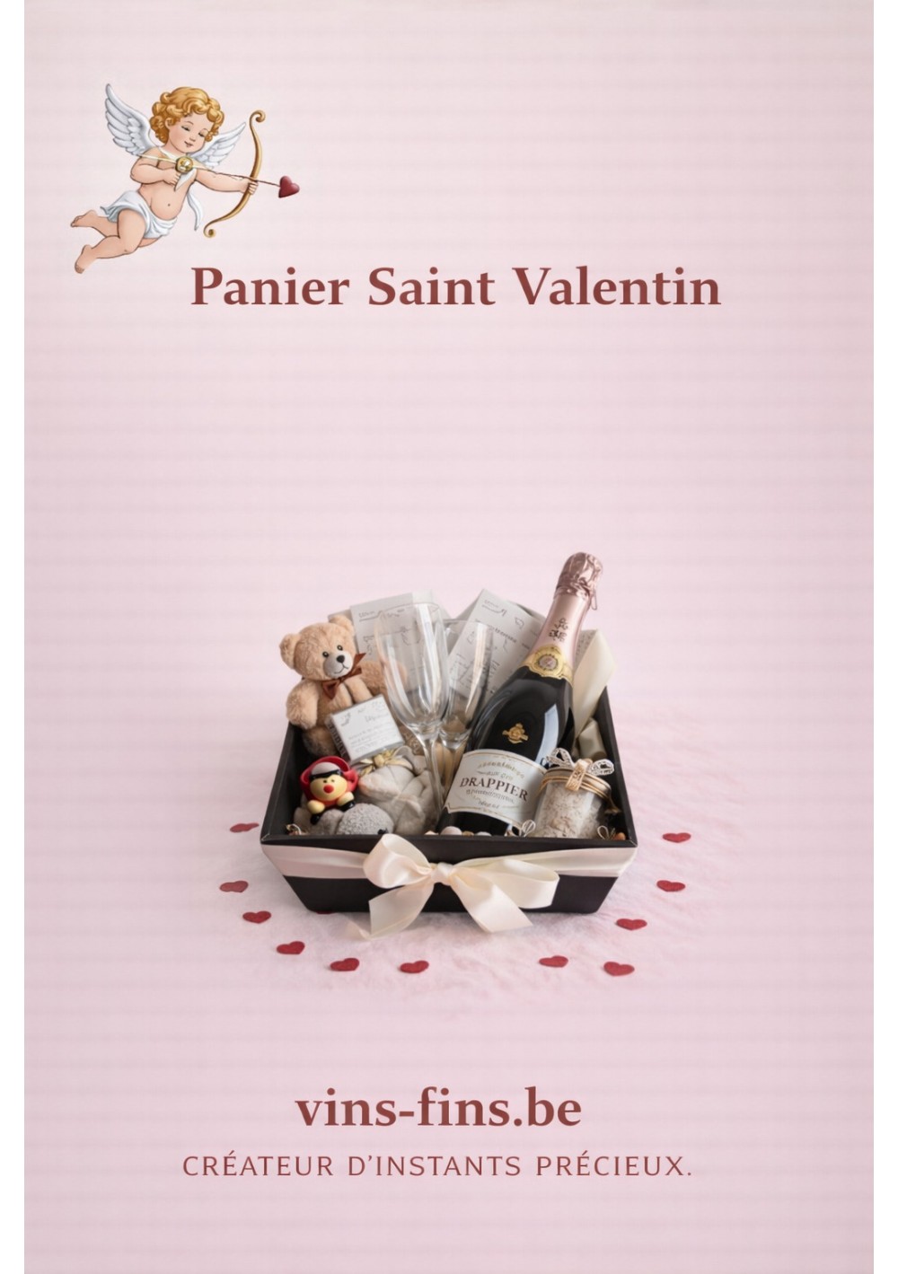 Valentines-Gift-Basket-breakfast-for-two-Brussels-Belgium-EN.jpg | Valentine’s gift basket, breakfast for two, Drappier
