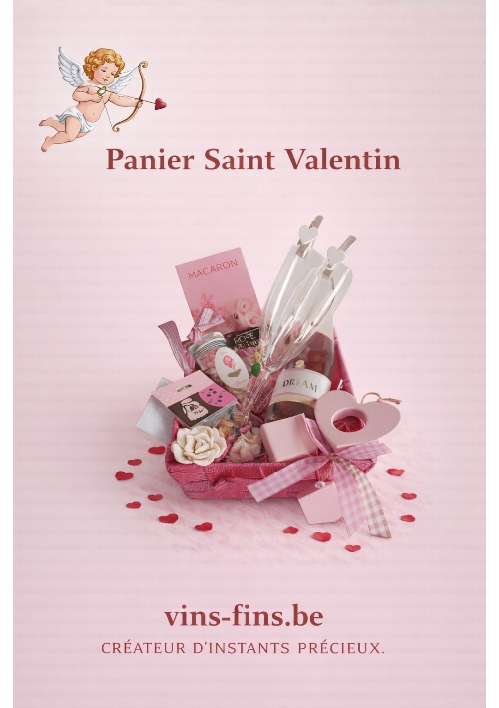 Valentijn-Cadeaumand-Macarons-Champagne-Brussel-NL.jpg | Valentijn cadeaumand met rosé champagne