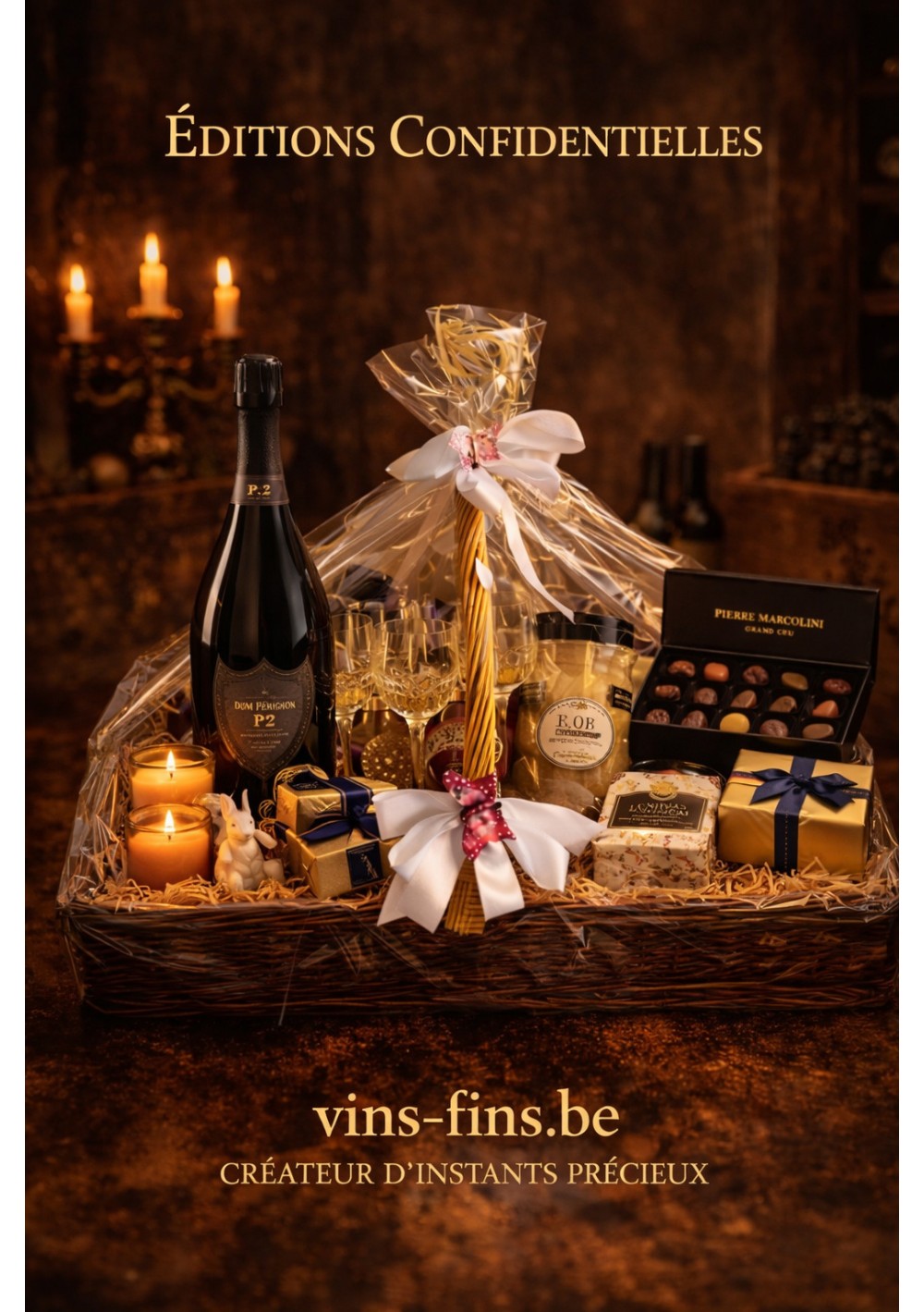 luxury-gift-basket-brussels-Dom-Perignon-P2-champagne-black-truffle-expat-delivery-belgium-en.jpg | Dom Pérignon P2