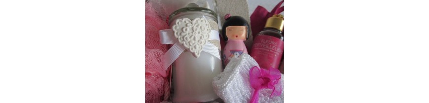 gift basket of bath products Birth anniversary
